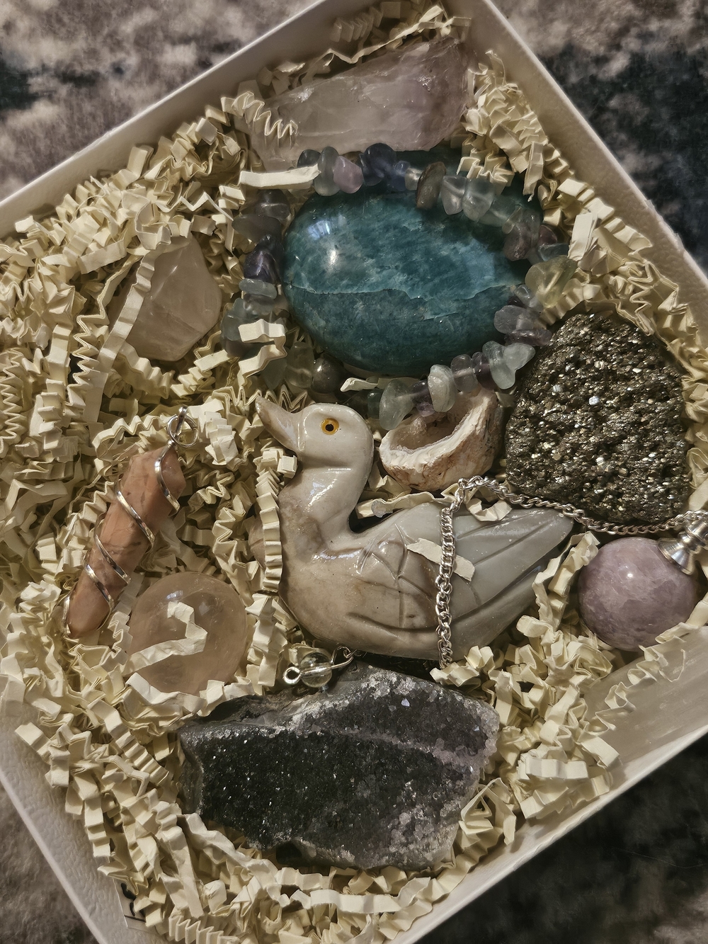 Box Of Natural Crystal,Stones